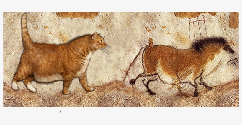 Fat Cat And Fat Horse - Cafepress Lascaux Horse Painting Framed Tile, transparent png download