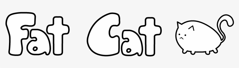 Welcome To Fat Cat Designs - Line Art, transparent png download