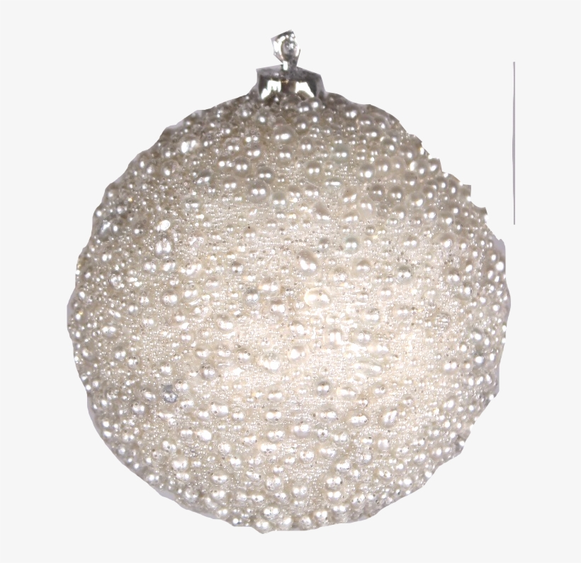 Sparkle Beaded Pearl Ornament - Pearl, transparent png download