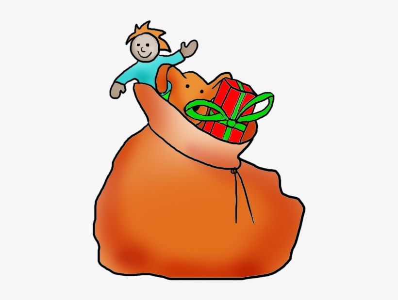 Christmas Gifts In Sack - Christmas Presents, transparent png download