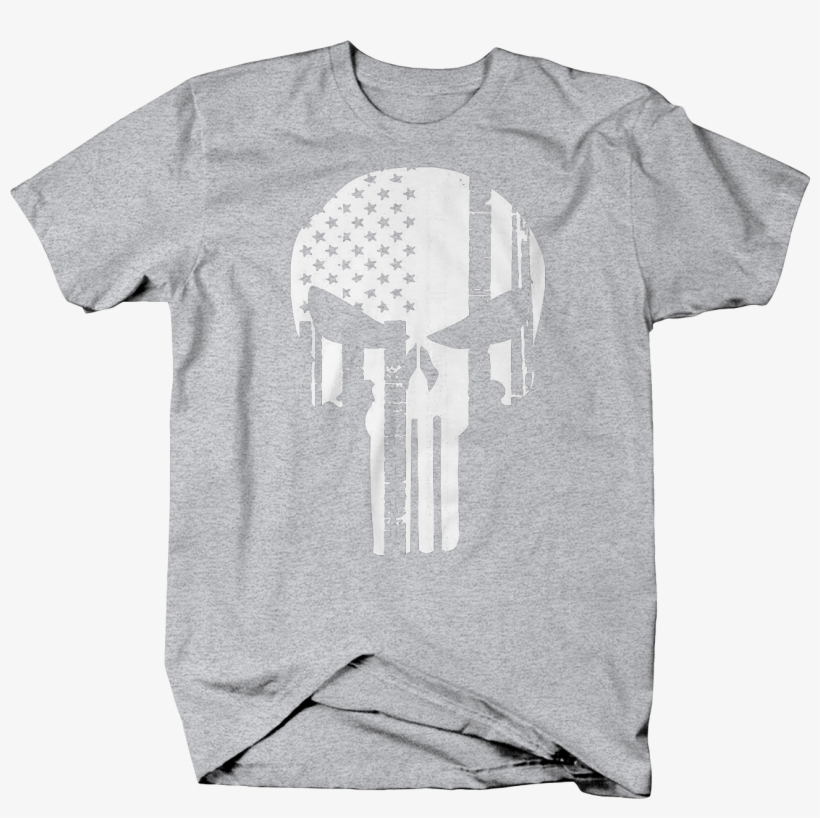 Punisher Skull Military Stars Stripes Flag Distressed - Patriot Punisher Decal | The Punisher Sticker | Auto, transparent png download