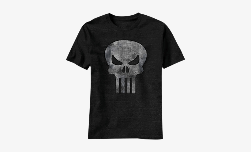 Faded Punisher Logo T-shirt - T-shirt, transparent png download