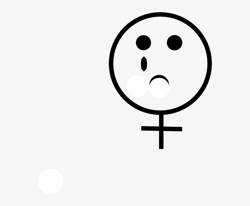Female Symbol Sad Clip Art - Clip Art, transparent png download