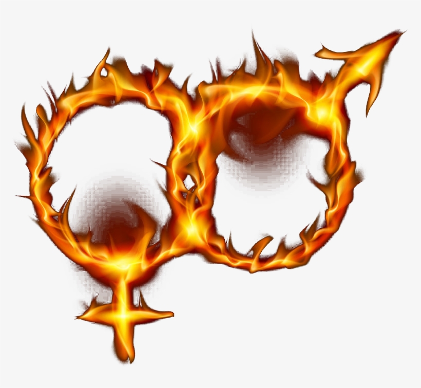Flame Gender Symbol Fire Clip Art - Gender Symbol, transparent png download