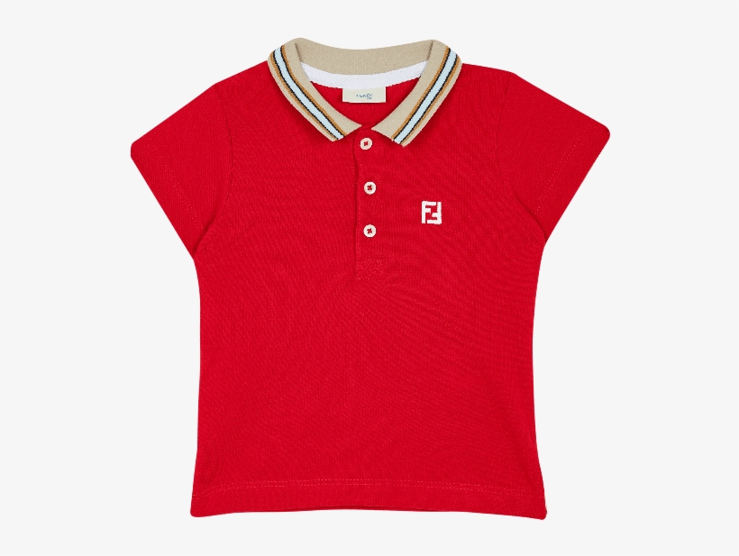 Red Contrast Collar Polo Shirt - Polo Shirt, transparent png download
