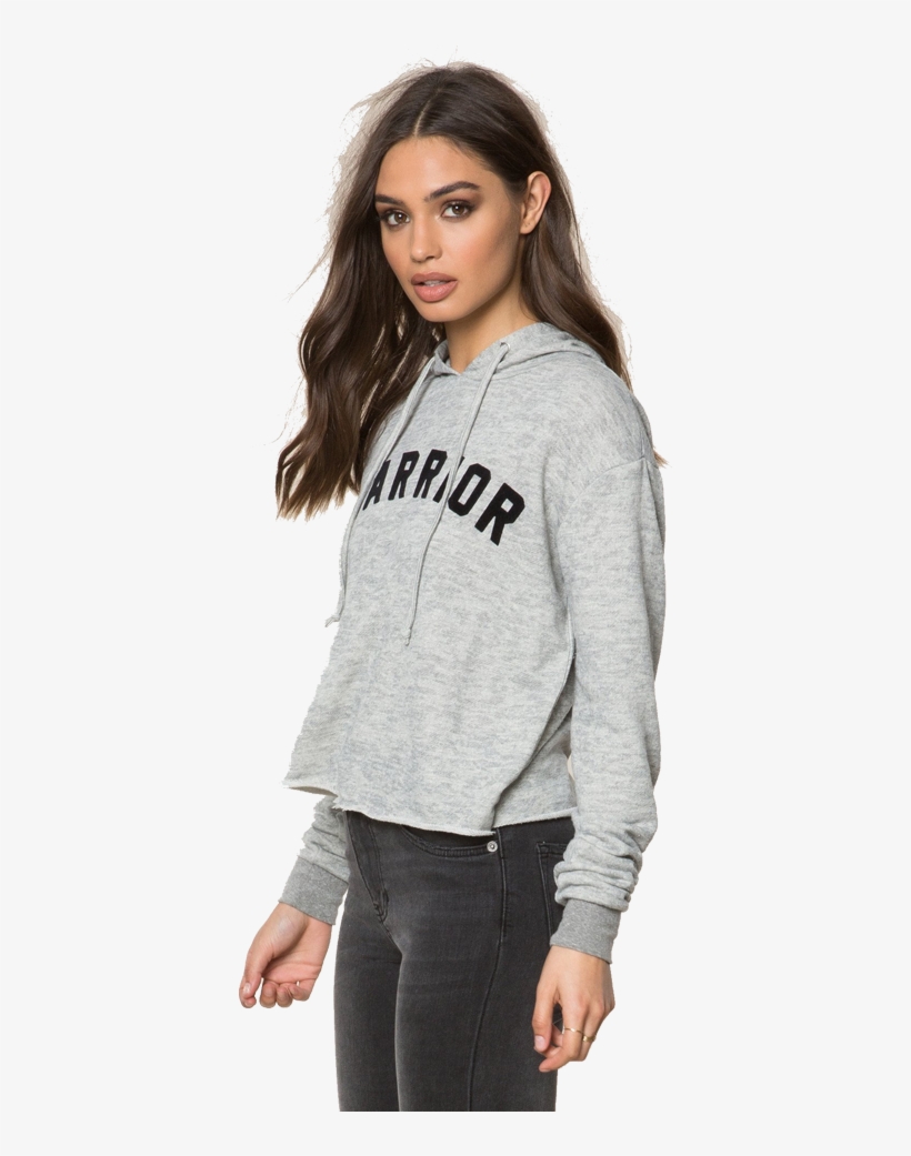 Spiritual Gangster Women's Warrior Arch Crop Hoody - Photo Shoot, transparent png download