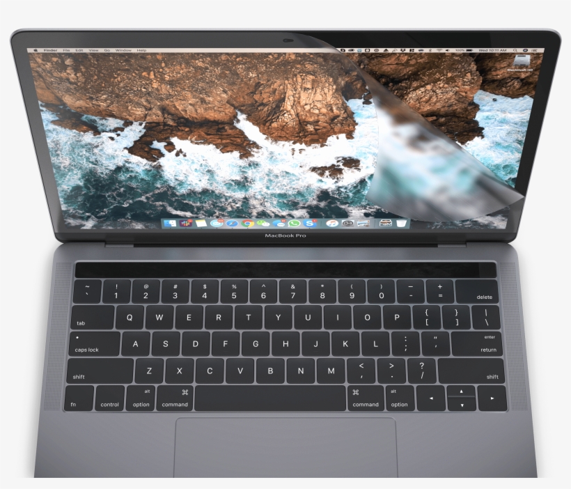 Anti Glare Screen Protector For 13 Inch Macbook Pro - Macbook Con Touch Bar, transparent png download
