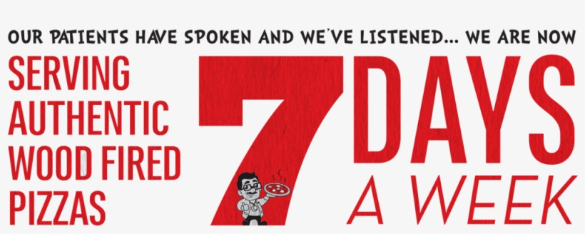 Serving Pizzas 7 Days Copy - Number, transparent png download