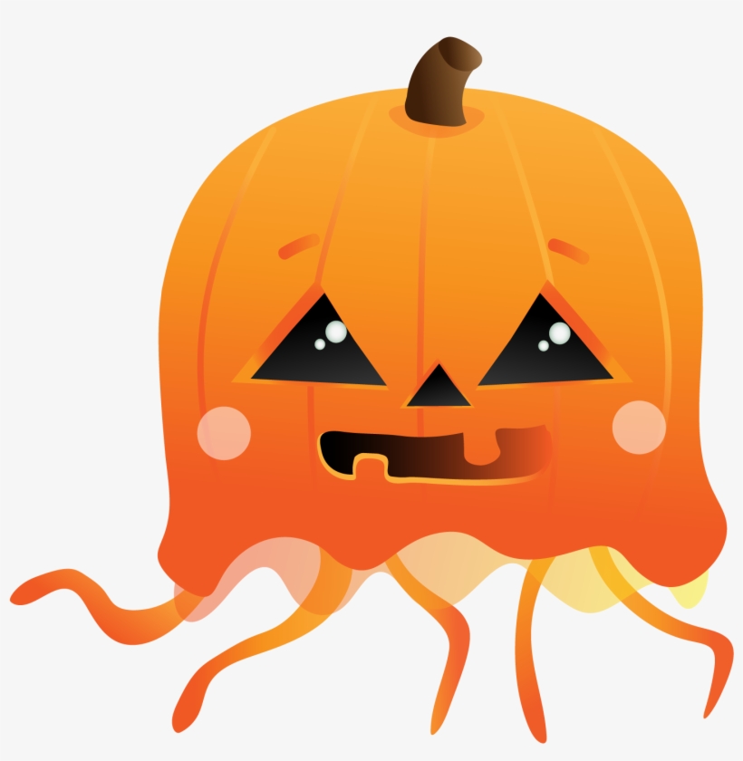 Holiday Jellyfish Set - Jack-o'-lantern, transparent png download