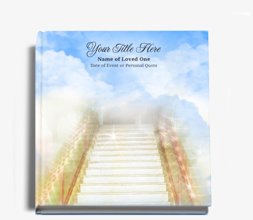 Stairway Funeral Guest Book - Greeting Card, transparent png download