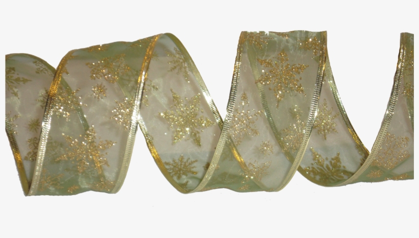 Cinta Alambrada Escarchada Con Dorado - Lace, transparent png download