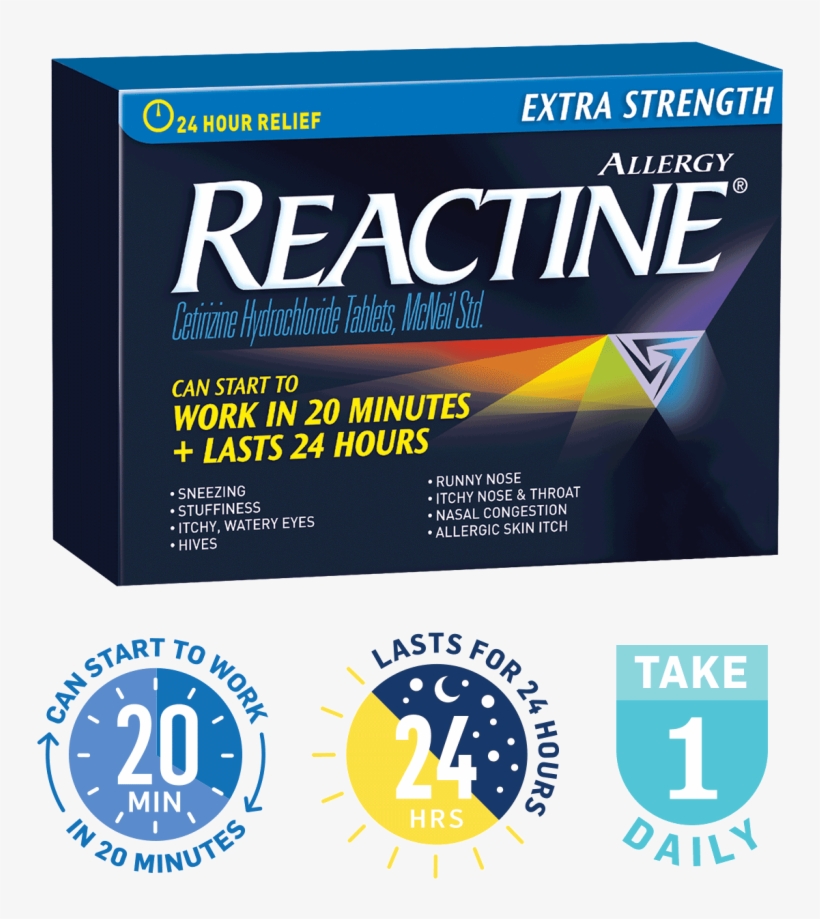 Reactine Dosage, transparent png download
