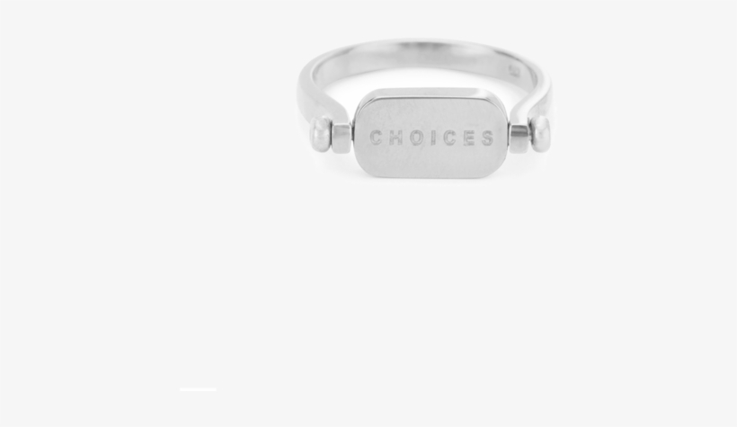 Choices Flip Ring Silver - Titanium Ring, transparent png download