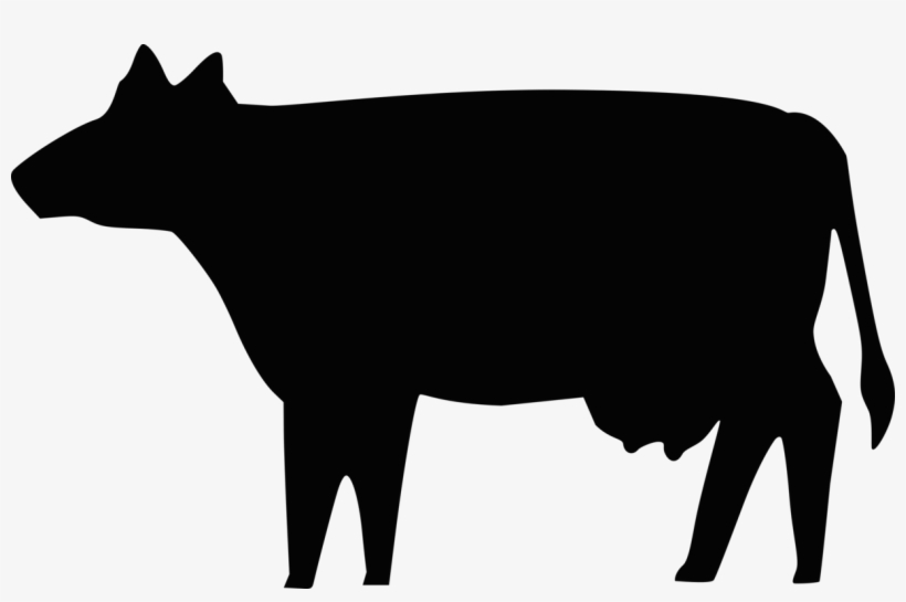 Beef Angus Ox Dairy Free Commercial All - Cow Silhouette Clip Art, transparent png download