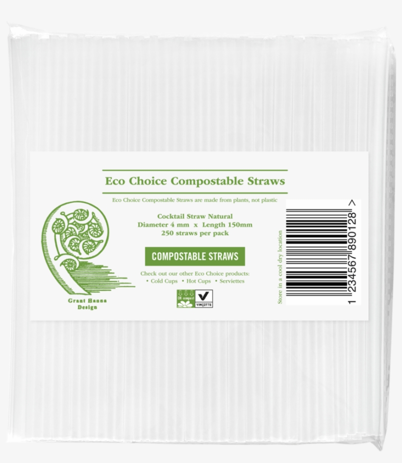 Straws Cocktail 250pk - Compost, transparent png download