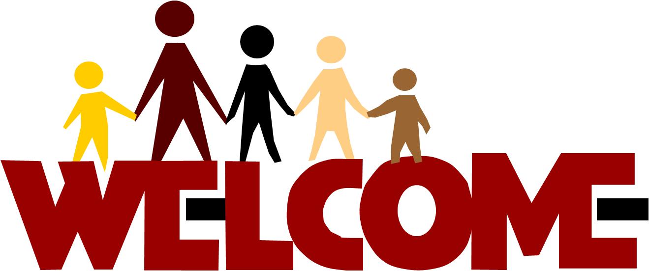Church Family Clipart - Welcome To Church Clip Art (1319x552), Png Download