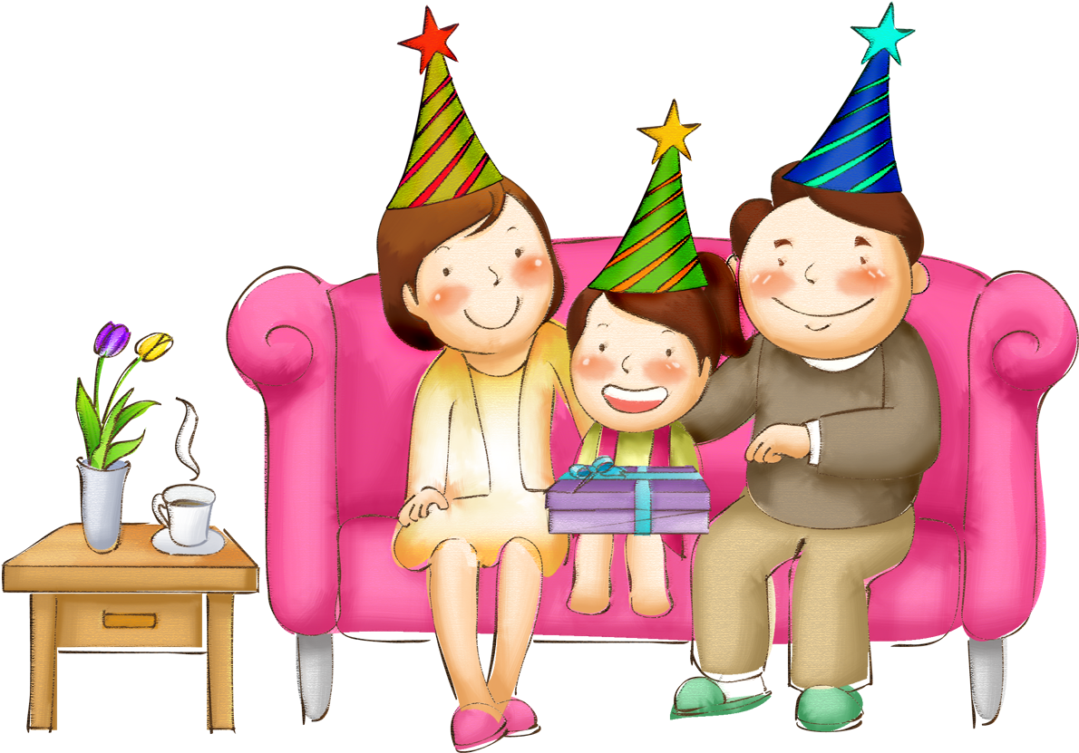 Clip Black And White Cake Child Mother Happy To You (1200x1200), Png Download