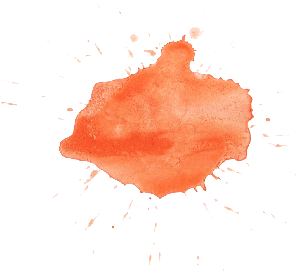 Orange Transparent Watercolour - Water Colors Orange Transparent (1024x932), Png Download