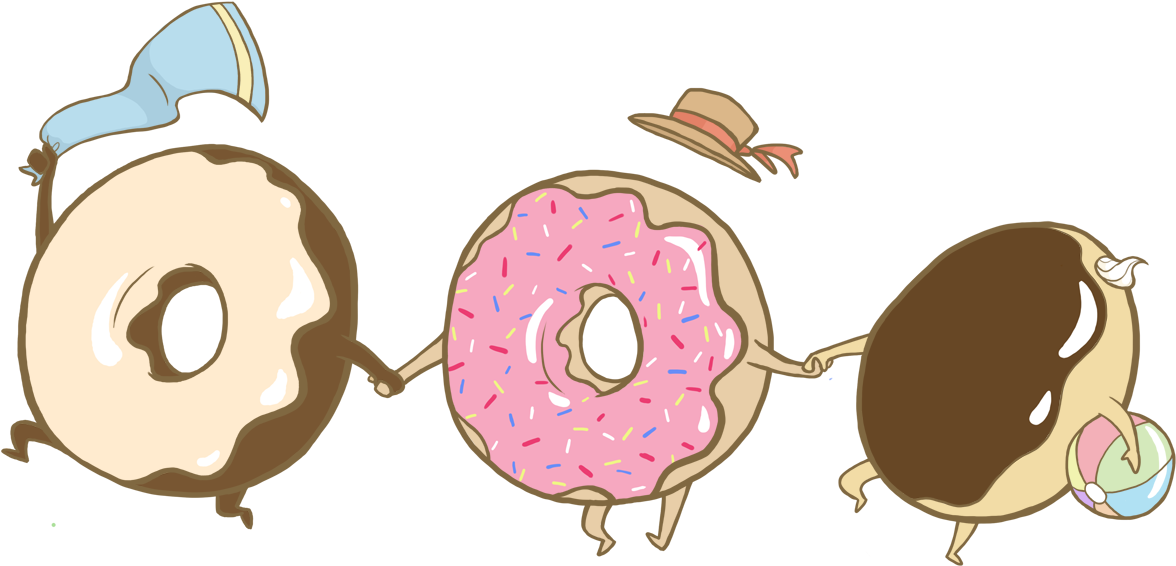 Drawn Doughnut Png Tumblr Transparent - Donut Drawing Tumblr Png (1298x654), Png Download