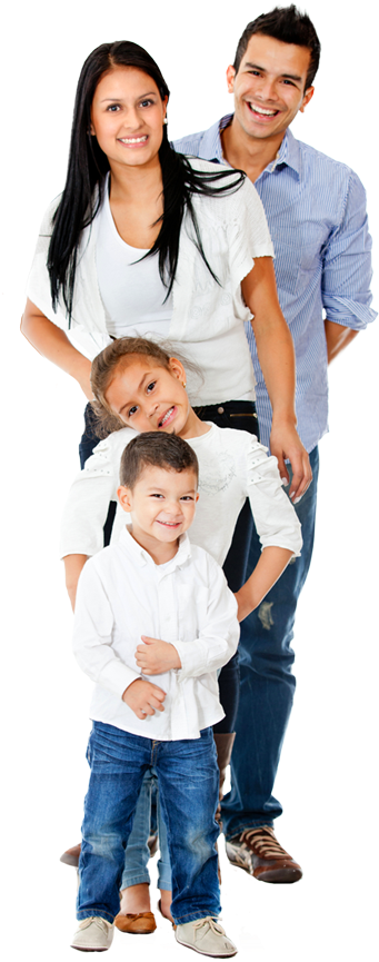 Family Cc Standing Lo - Standing Family (363x895), Png Download