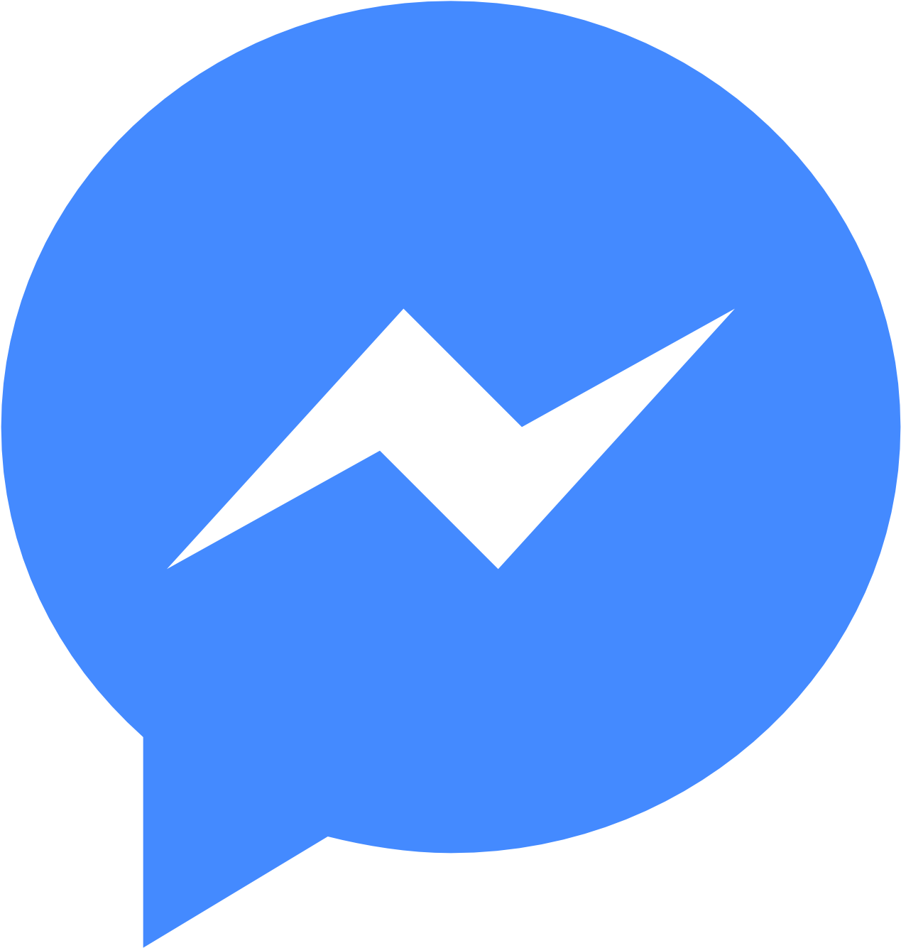 Facebook Chat Logo - Facebook Messenger Icon Png (1600x1600), Png Download