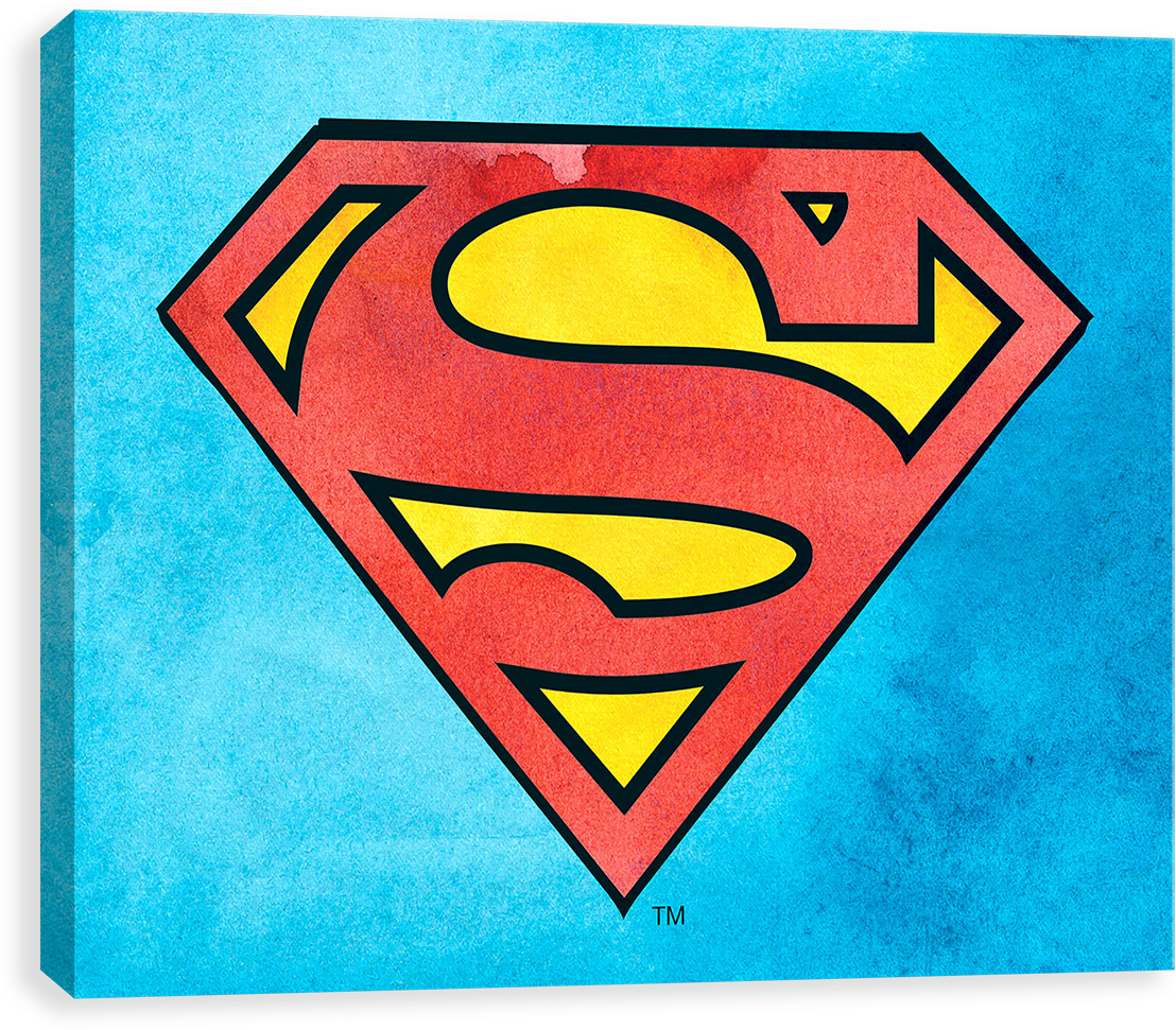 Superman Watercolor Logo - Pop Art Superman Logo (1280x1280), Png Download