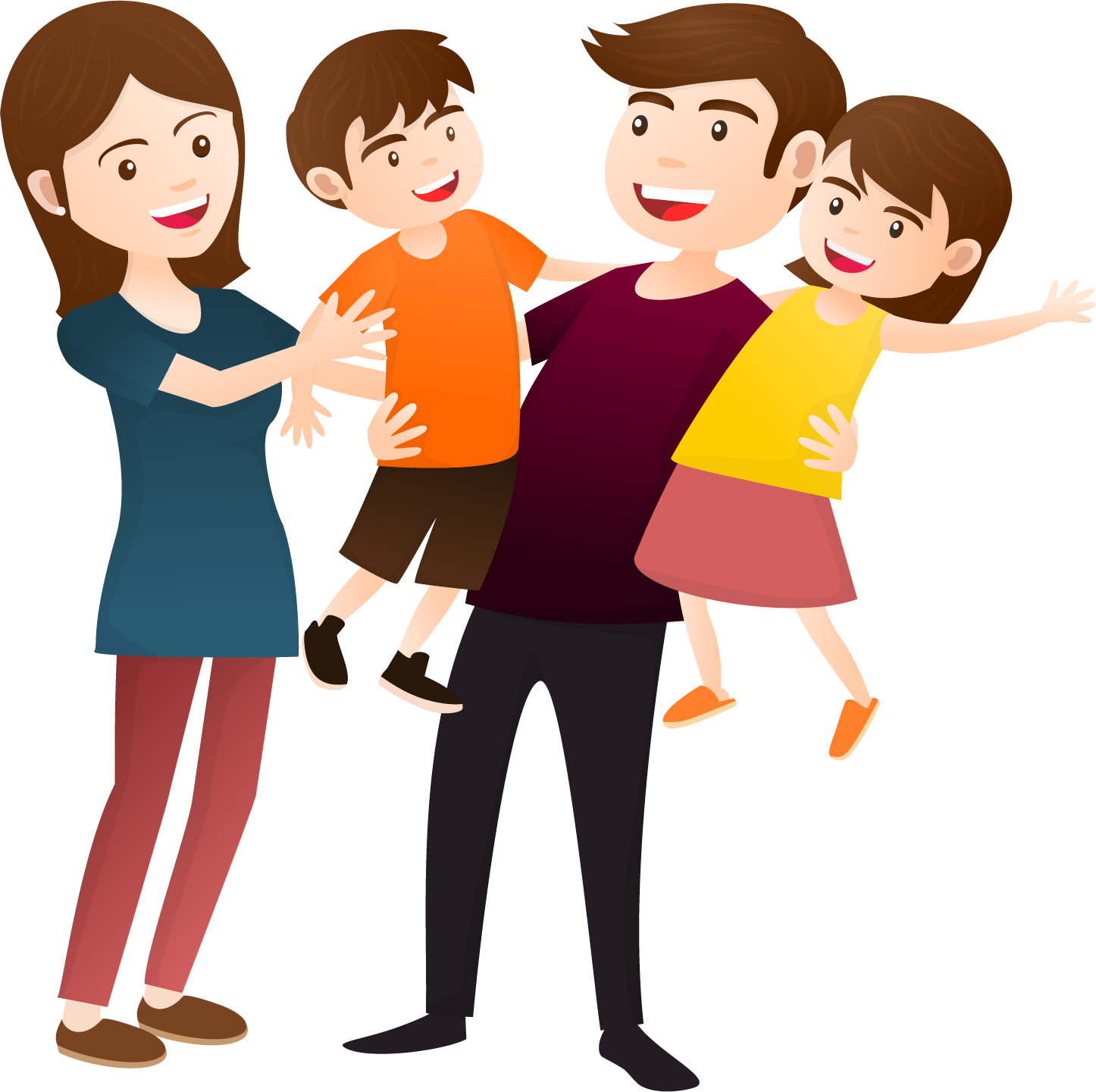 Clipart Library Stock Vintage Cliparthut Free Transparent - Transparent Background Family Png (1446x1441), Png Download