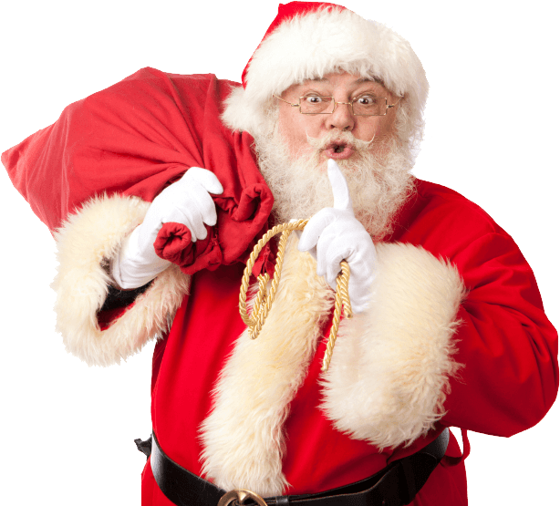 Santa Claus Silence - Santa Claus Transparent (614x555), Png Download