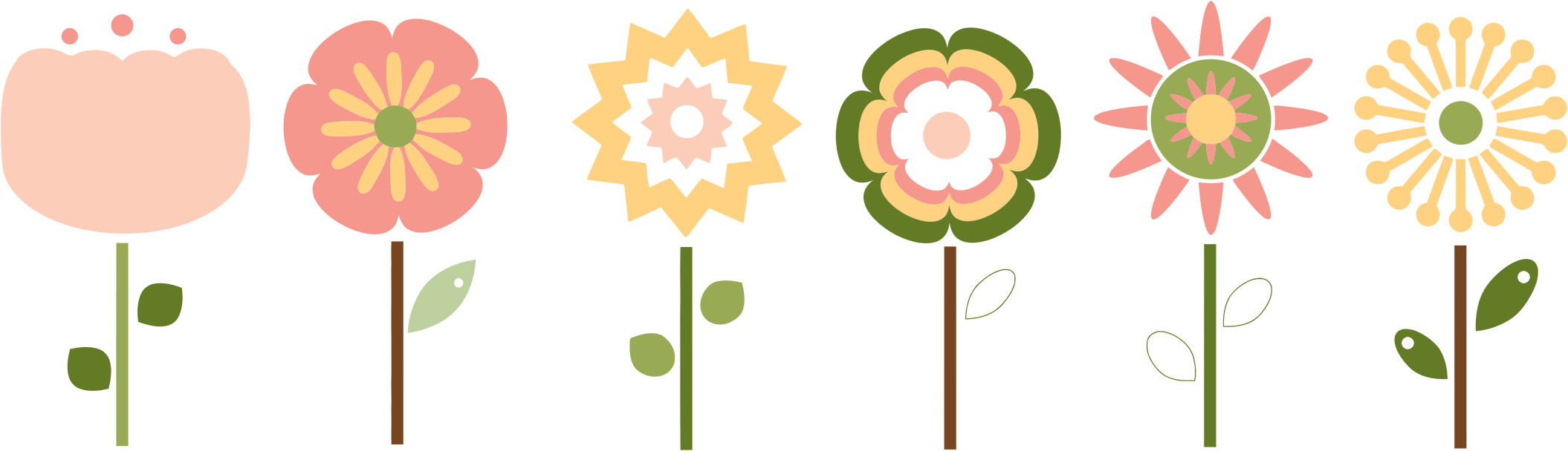 Flower Computer Icons Petal Floral Design Watercolor - Graphic Small Flowers Png (1180x340), Png Download