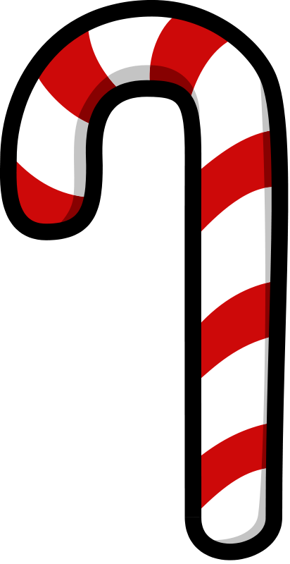 Svg Royalty Free Candy Cane Cartoon Clipart - Free Candy Cane Clipart (412x800), Png Download
