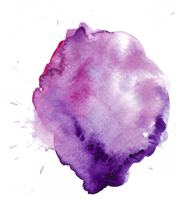 Watercolour Png Free Download - Purple Watercolor Stain Png (600x689), Png Download