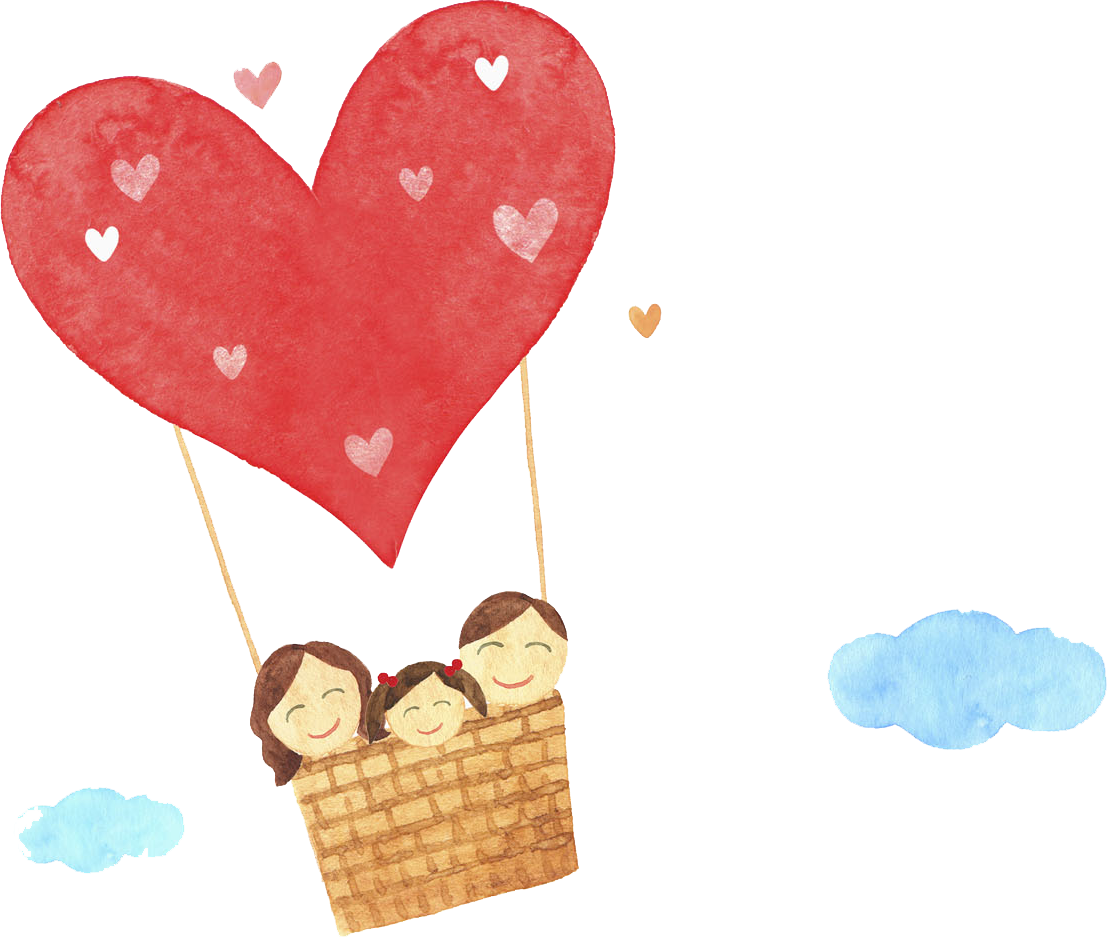 Valentine Transparent Family - Familia De Tres (1107x937), Png Download