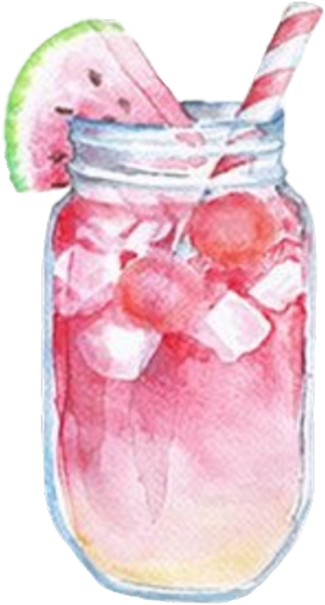 Ftestickers Watercolor Summer Beverage Cocktail Water - Italian Soda Clip Art (1024x1024), Png Download