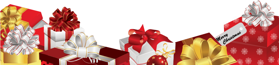 Christmas Gifts Footer - Christmas Gifts Png (943x227), Png Download