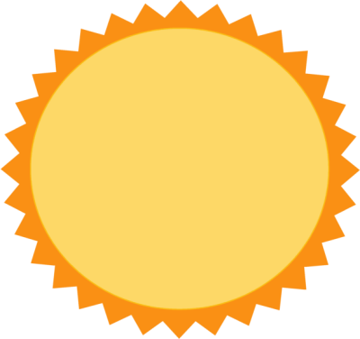 Sun Clipart Boarder - Free Vintage Logo Kit (400x376), Png Download