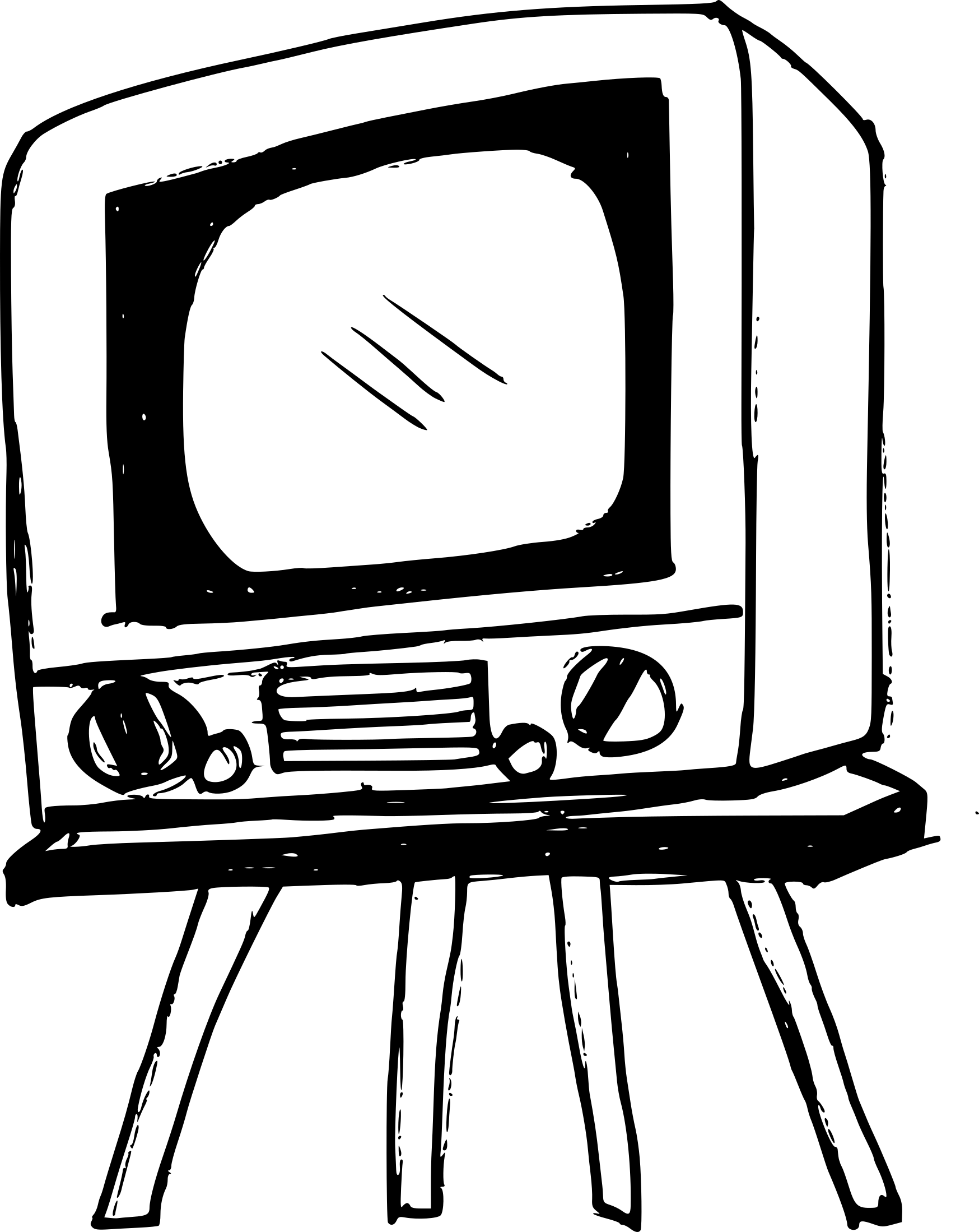 Free Download - Old Tv Png (1748x2198), Png Download