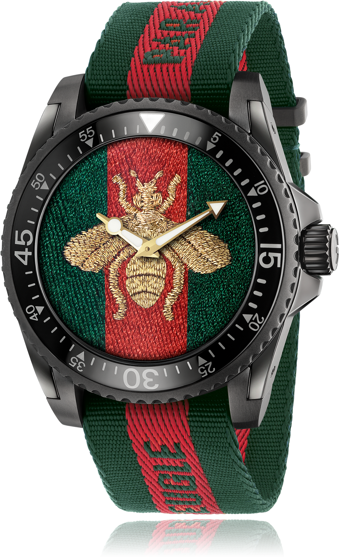 Wristwatch Gucci Gucci Dive 45mm, Pvd, Nylon Band, - Gucci Dive Collection (2100x2054), Png Download