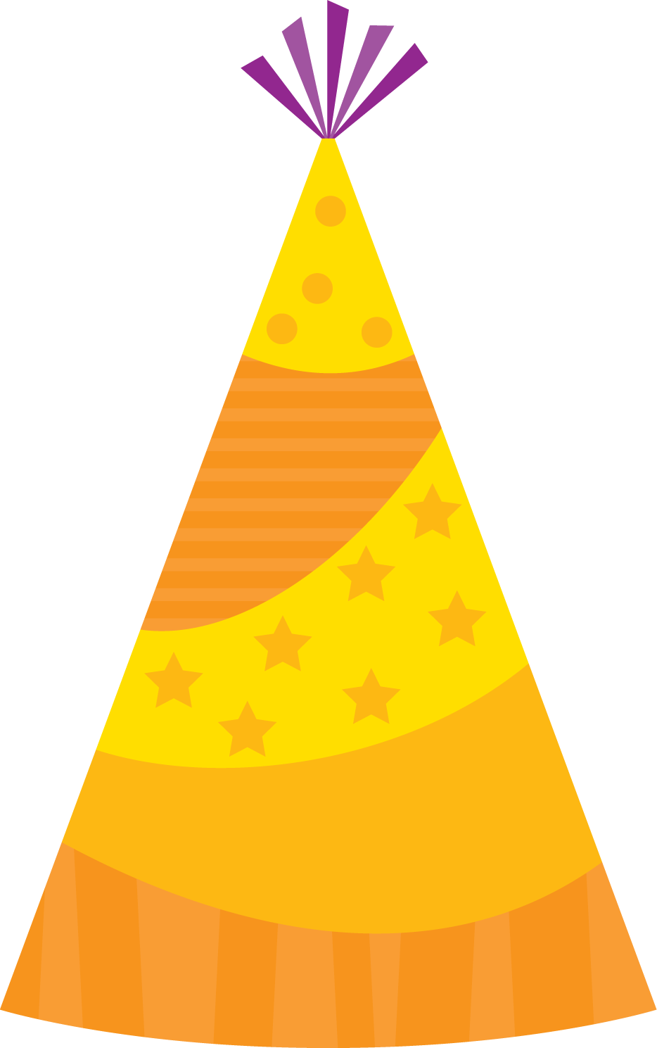 Birthday Hat Clipart Png Image - Yellow Birthday Hat Png (934x1489), Png Download