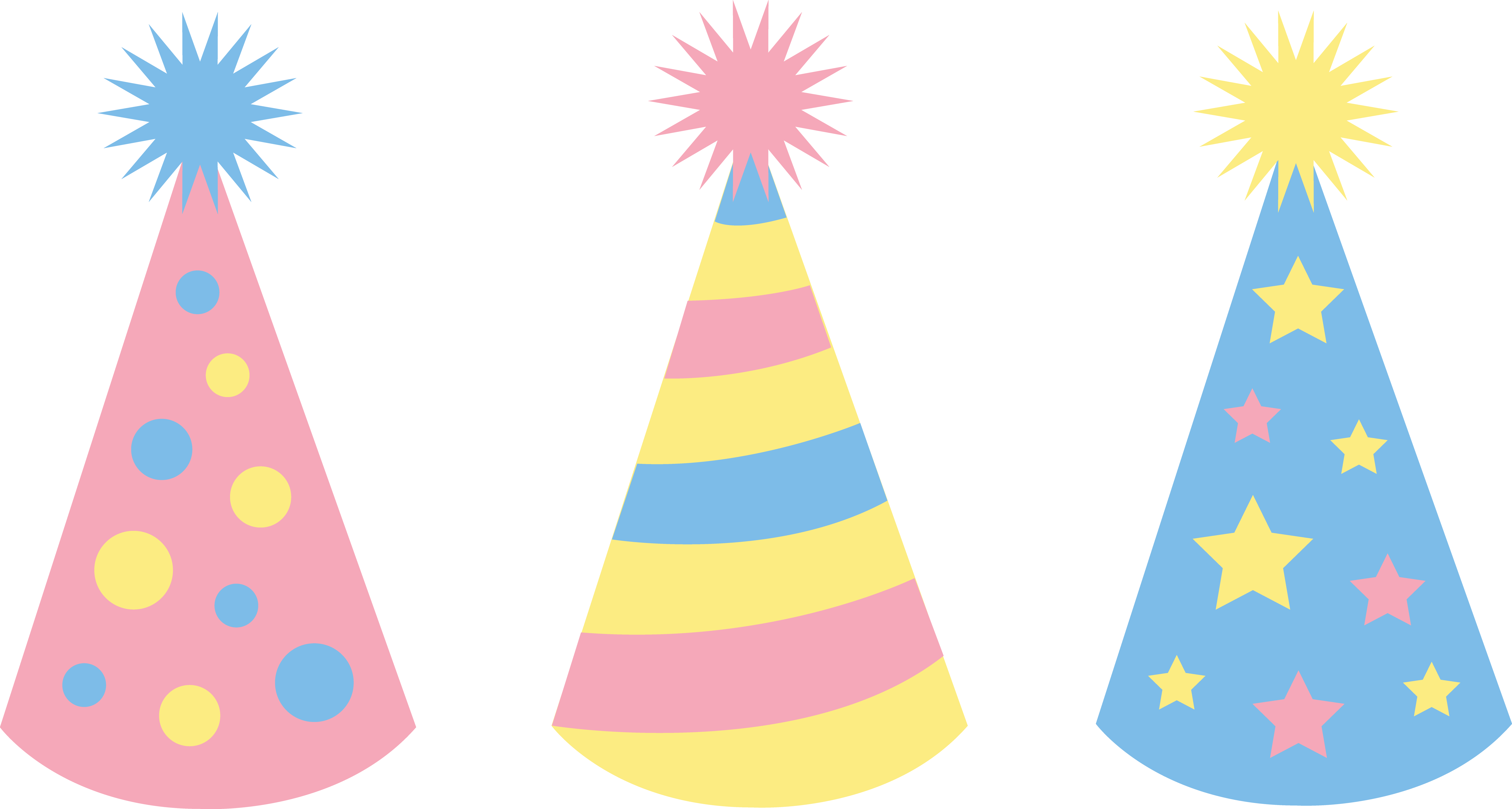High Resolution Birthday - Birthday Hat Vector Png (6500x3476), Png Download