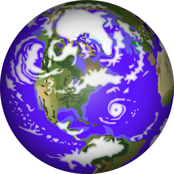 Planet Svg Watercolor Space Clip Royalty Free Stock - Clip Art Planet Earth (600x600), Png Download