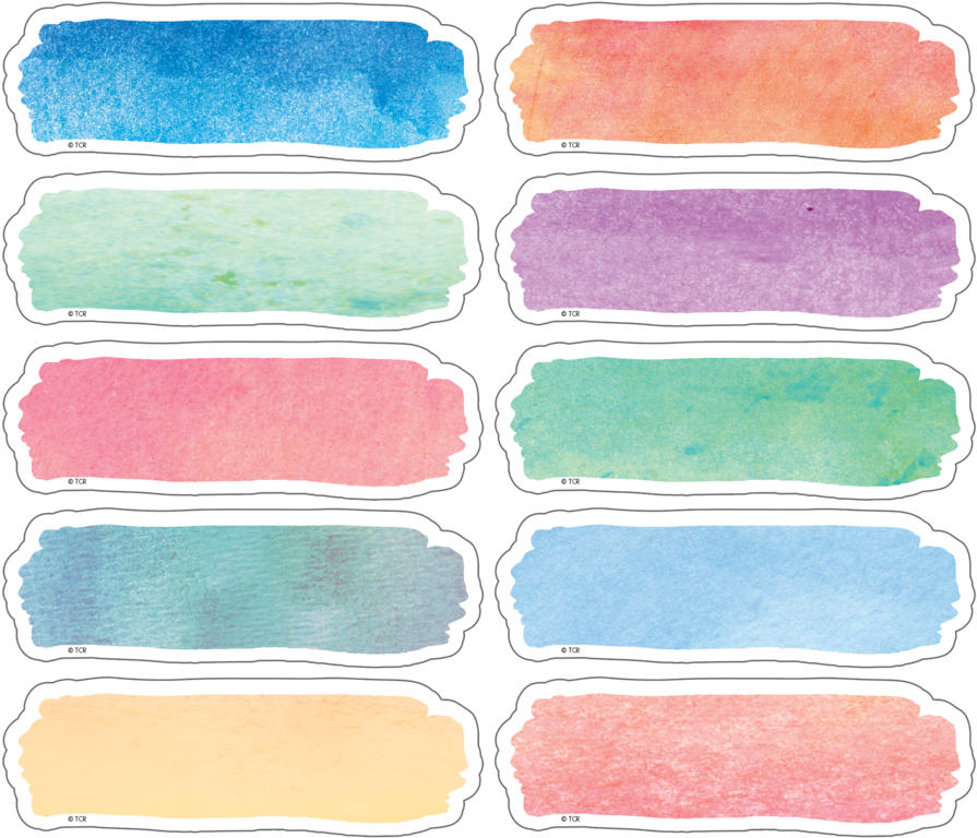 Tcr77362 Watercolor Labels Magnetic Accents Image - Teacher Created Resources Watercolour (900x900), Png Download