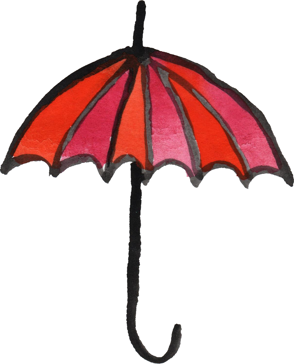 10 Watercolor Umbrella - Watercolor Umbrella Png (966x1196), Png Download