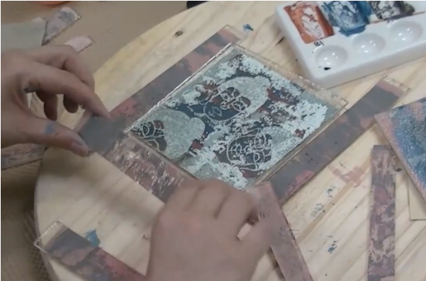 Lithograph & Watercolor In Glass Technique - Fused Glass (600x600), Png Download