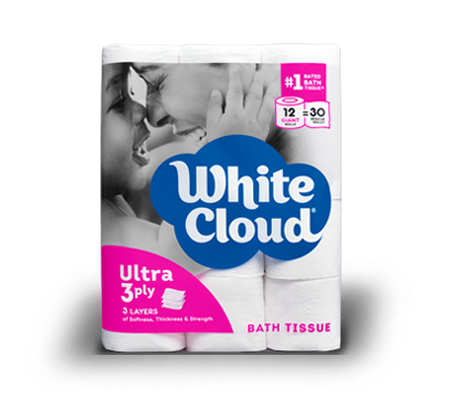 White Cloud Ultra 3-ply Bath Tissue - White Cloud Toilet Paper, Ultra Soft & Thick,12 (441x414), Png Download