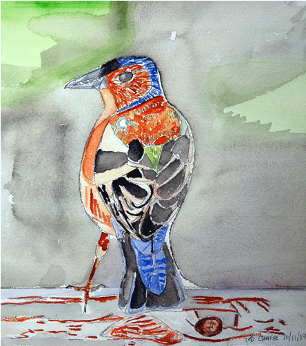 Watercolor Birds 4 - Watercolor Painting (700x500), Png Download