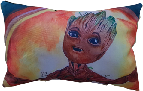 Baby Groot Pillow - Pillow (500x318), Png Download