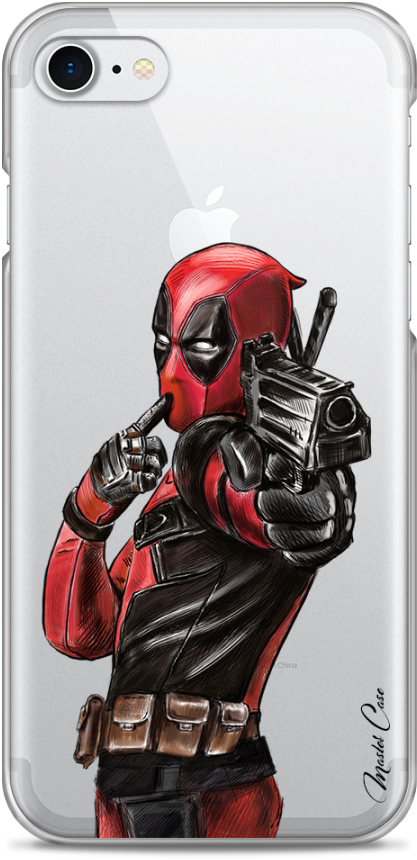 Coque Iphone 7plus/8plus Deadpool 2 Watercolor Design - Iphone (1230x900), Png Download