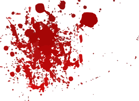 Ink Red Splatter Abstract Paint Splash Spr - Blood Spatter (468x340), Png Download