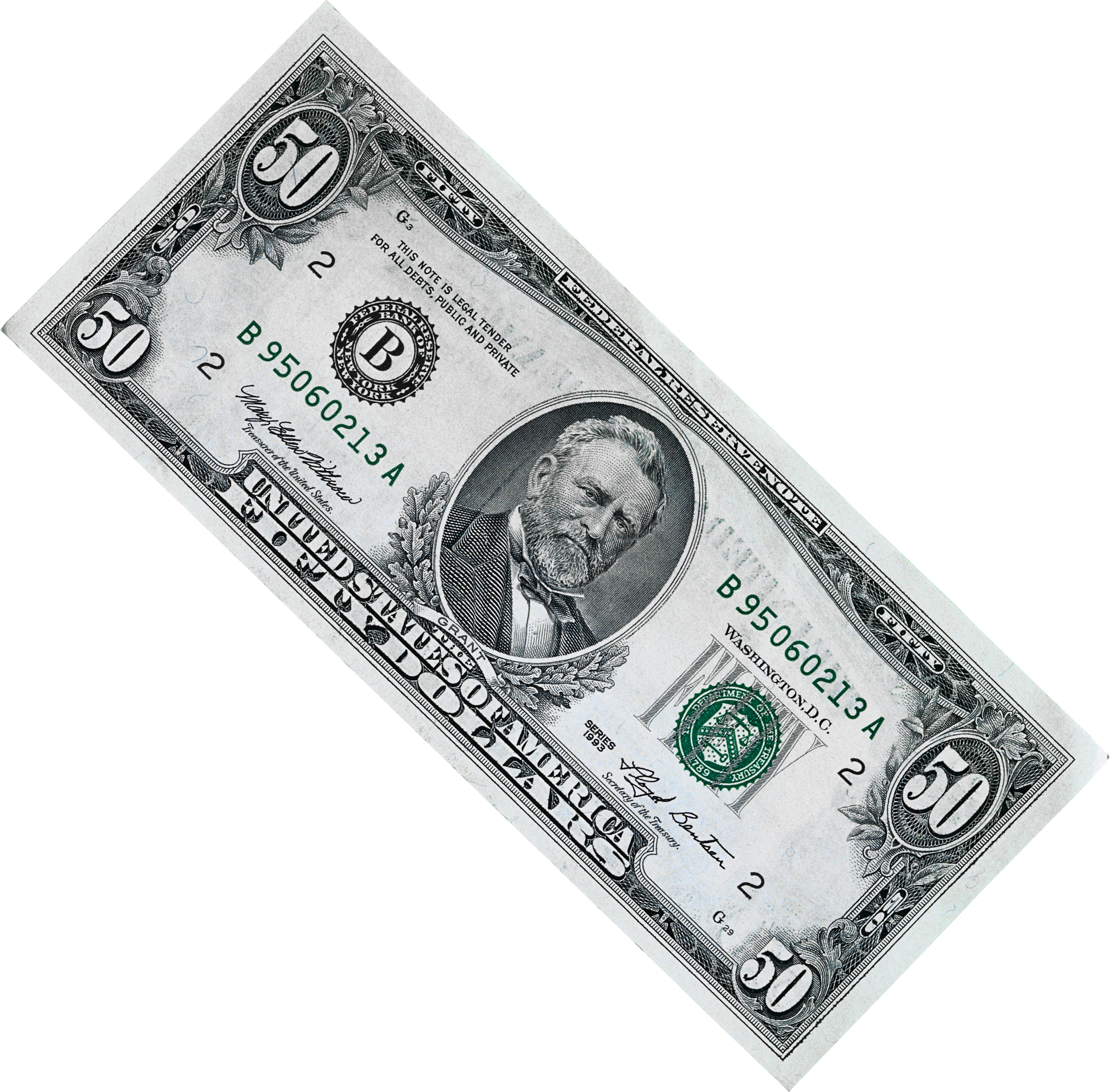 50 Dollar Bill (2296x2258), Png Download