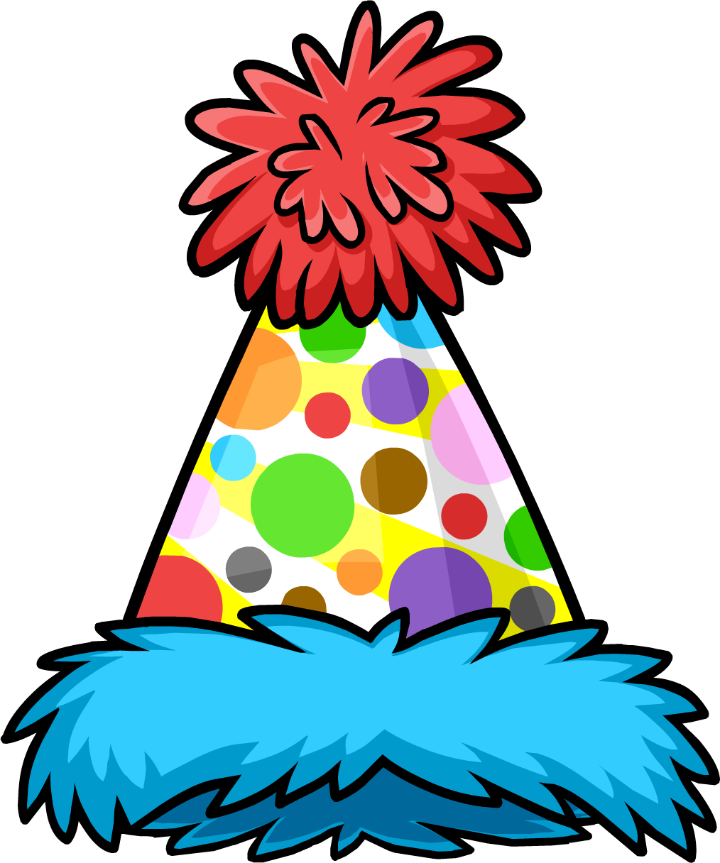 Polka Dot Puffle Hat - Birthday Hat Clipart (1014x1216), Png Download